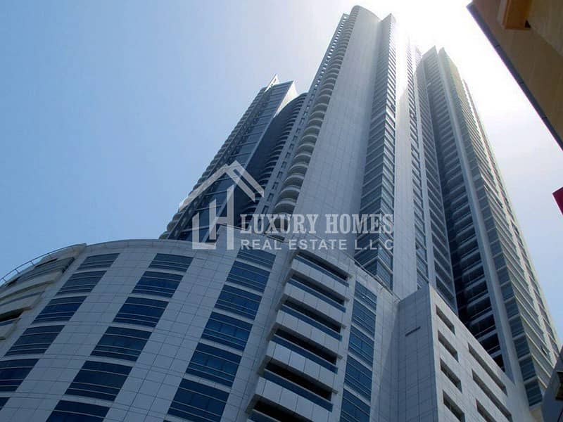 Spacious 1 BHK with Parking for Rent in Corniche Tower, Ajman