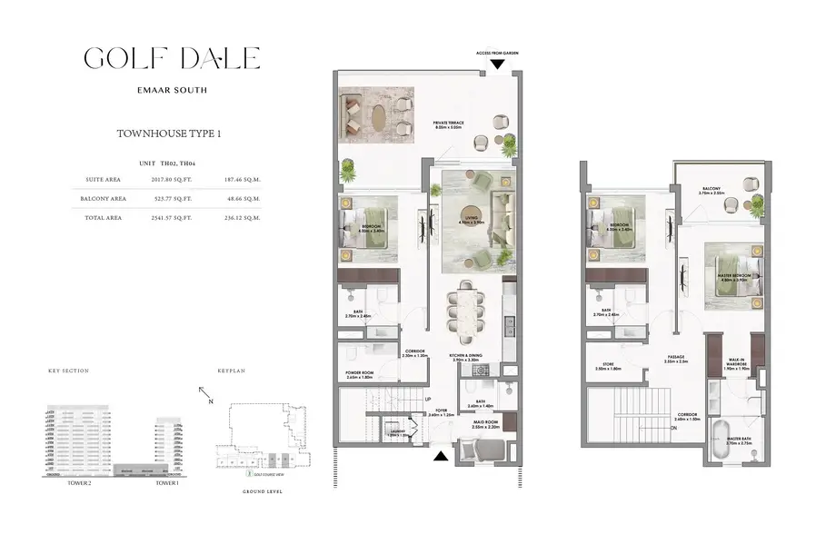 3 BR floor plan