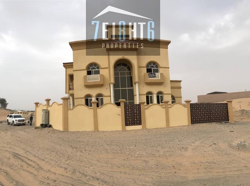 Exceptional quality - 6 b/r brand new independent villa + maids room + large garden for rent in Khawaneej 2
