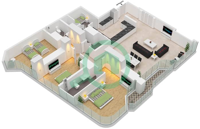 Type P1 Unit 9 Floor P1-P6