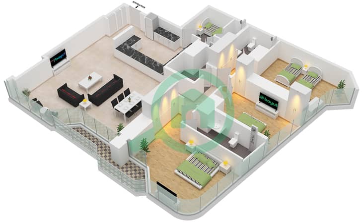 Type P1 Unit 11 Floor P1-P6