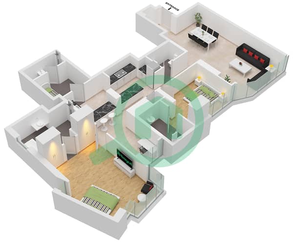 Type B2 Unit 6 Floor 13-27