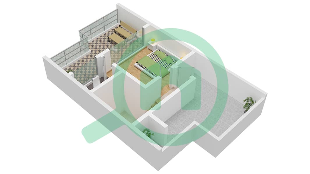 المخططات الطابقية لتصميم النموذج TH12-4M فیلا 4 غرف نوم - كاميليا Type TH12-4M Roof interactive3D