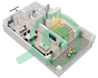 The Stella Residence - 1 Bedroom Apartment Unit 15 FLOOR 2-14 Floor plan
