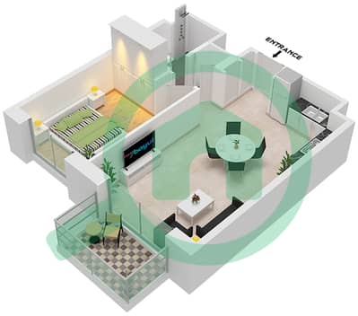 المخططات الطابقية لتصميم النموذج / الوحدة A / UNIT 7 FLOOR 1,3-4 شقة 1 غرفة نوم - جومانا 5