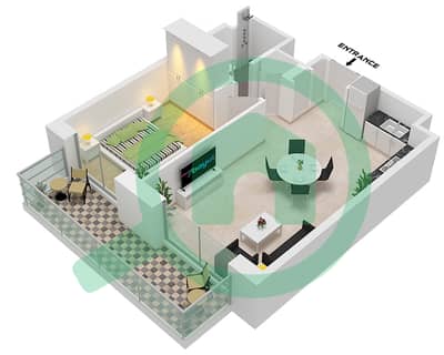 Джомана 5 - Апартамент 1 Спальня планировка Тип/мера A / UNIT 7 FLOOR 2