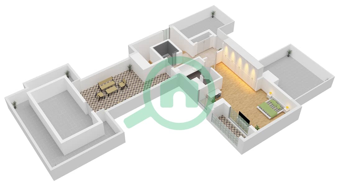 苏巴专属别墅区 - 6 卧室别墅类型B戶型图 Type B Second Floor interactive3D