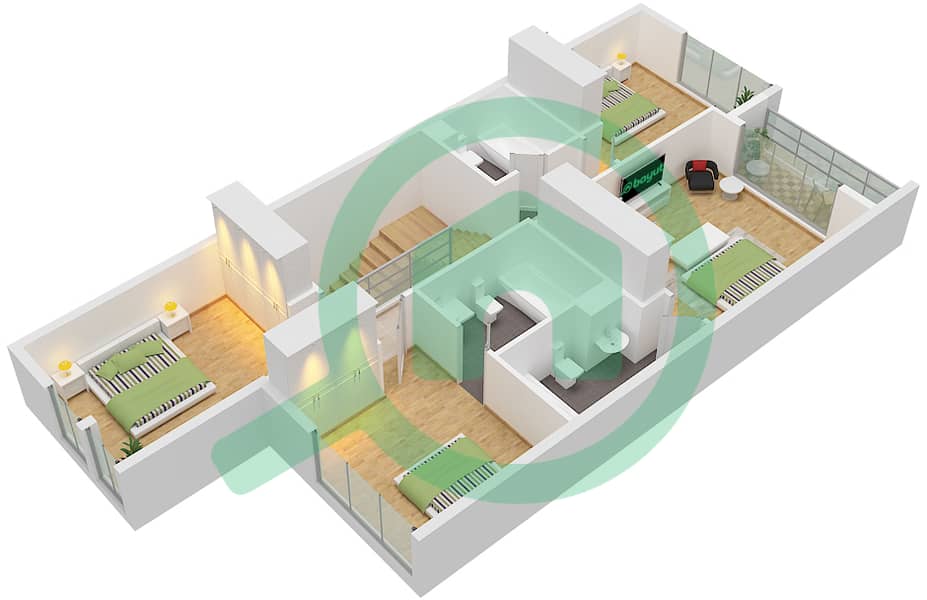 Centaury - 4 Bedroom Villa Type R2-MB Floor plan Type R2-MB Floor First interactive3D