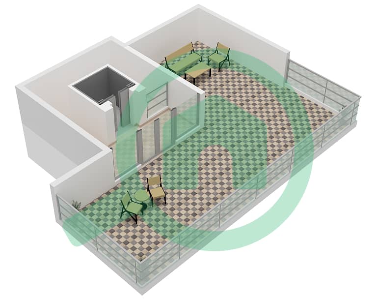 Hillside Residences 1 Building D - 3 卧室公寓类型DX B(PENTHOUSE) FLOOR 1-9戶型图 Type DX B(Penthouse) Floor 1-9 interactive3D