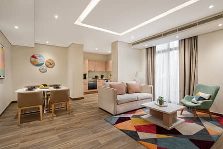 شقة 1 غرفة نوم للايجار في جميرا بيتش ريزيدنس، دبي - ROVE JBR APARTMENTS_04_ONE BEDROOM LOUNGE. jpg