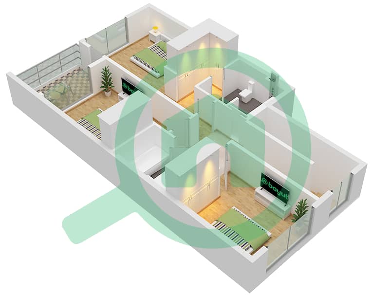 Velora - 3 Bedroom Townhouse Type/unit RAVINA / UNIT TH02 Floor plan Type Ravina Unit Th02, Floor First interactive3D