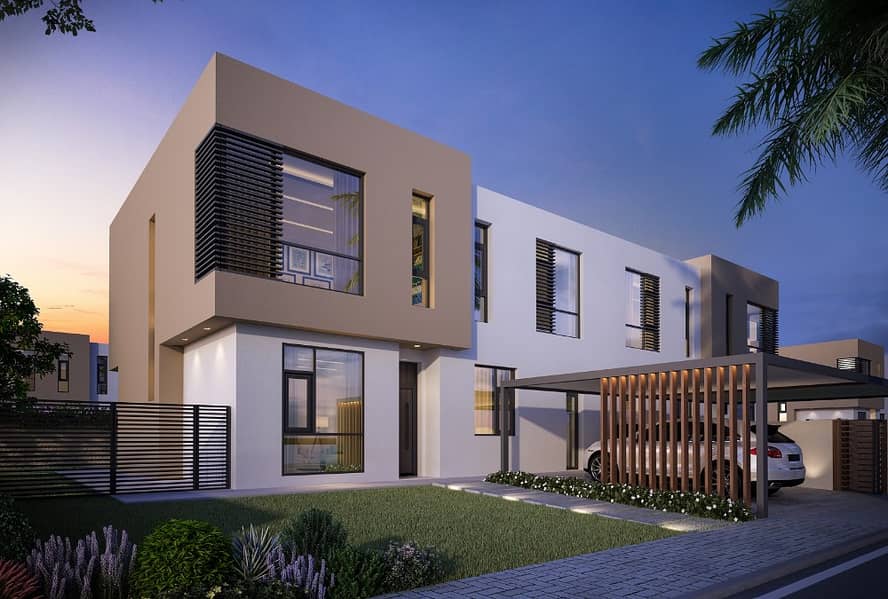 New Corner villa with big plot in sharjah, zero service charge deliver soon