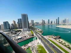 Luxurious 3BHK Bright Living Room With Balcony Sea View Master Bedrooms With Sea View AC/Chiller GYM Pool Parking & Maintenance Free