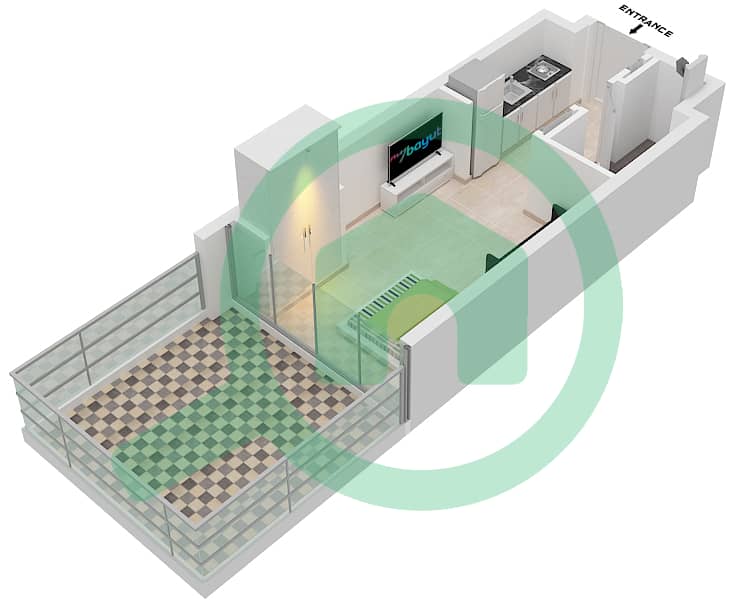 Azizi Riviera 27 - Studio Apartment Unit 5 FLOOR FIRST Floor plan Unit 5 Floor First interactive3D