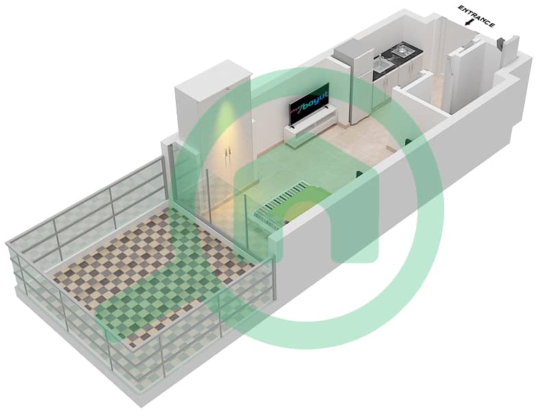 Azizi Riviera 27 - Studio Apartment Unit 8 FLOOR FIRST Floor plan 8 Floor First interactive3D