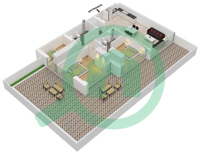المخططات الطابقية لتصميم الوحدة 13 FLOOR FIRST شقة 2 غرفة نوم - عزيزي ريفييرا 27