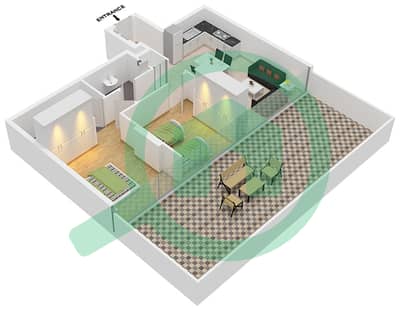 المخططات الطابقية لتصميم الوحدة 15 FLOOR FIRST شقة 2 غرفة نوم - عزيزي ريفييرا 27