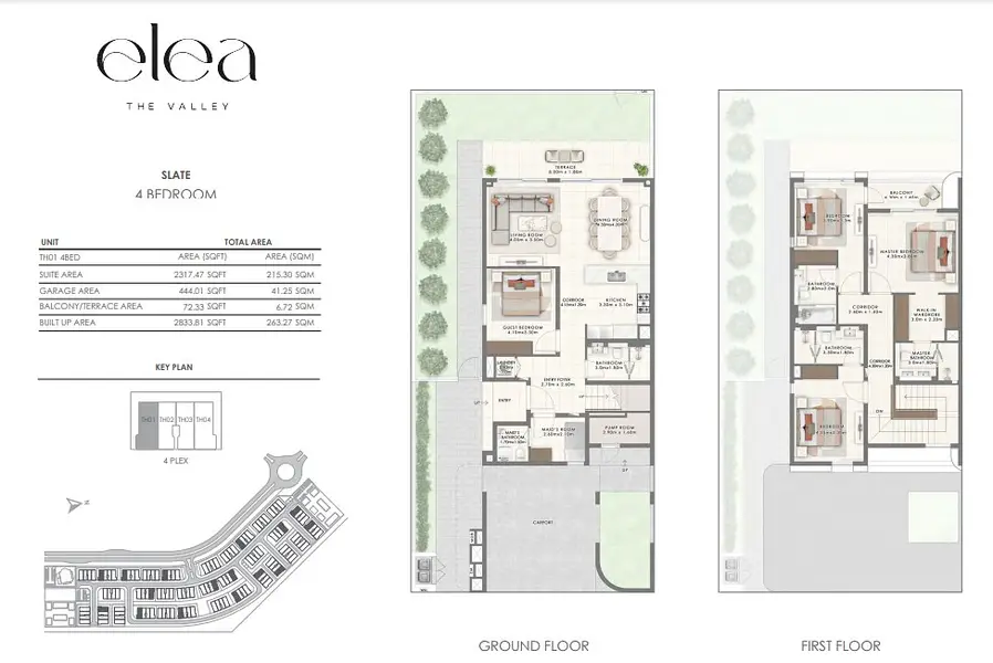 4 BR floor plan