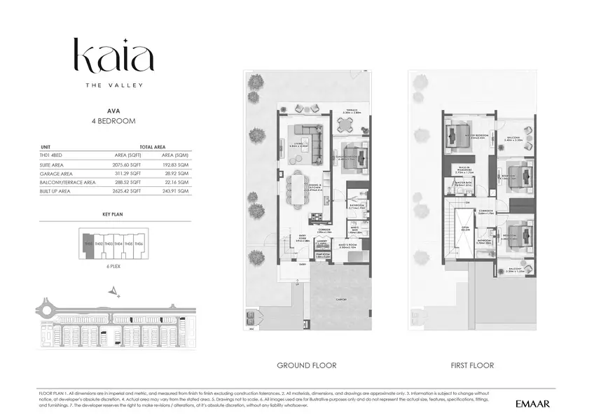 4 BR floor plan