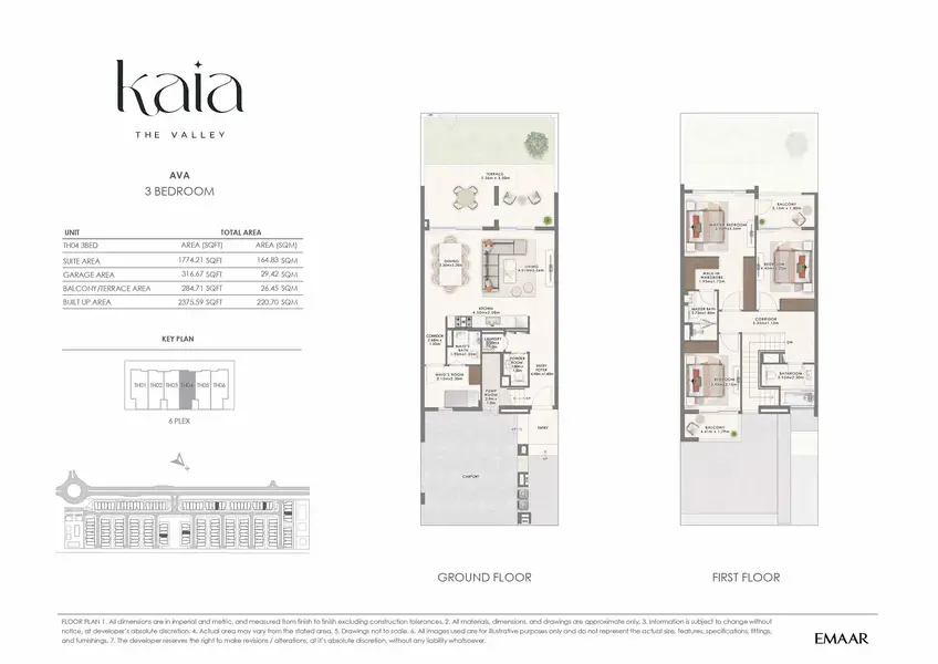 3 BR floor plan