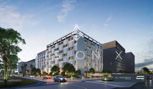 姆瓦伊莱社区， 夏尔迦 2 卧室公寓待售 - Exterior Render 7 - Al Mamsha Raseel. jpg