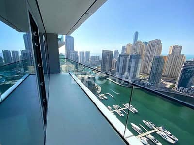 2 Bedroom Apartment for Rent in Dubai Marina, Dubai - FULL MARINA VIEW | High Floor | Chiller Free