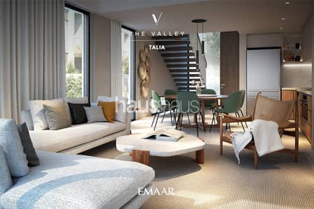 3 Bedroom Townhouse for Sale in The Valley by Emaar, Dubai - Single Row | Close to Golden Beach | Elio