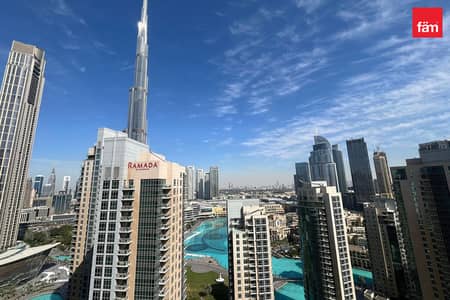 1 Bedroom Apartment for Rent in Downtown Dubai, Dubai - High Floor | Study Area| Furnished | Burj Views