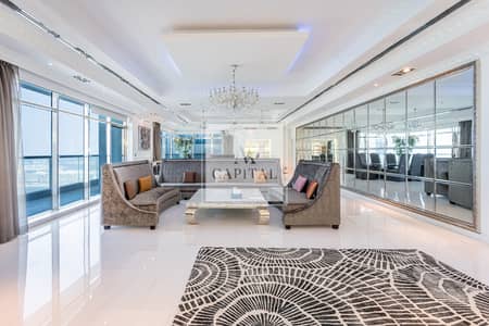 5 Bedroom Apartment for Rent in Dubai Marina, Dubai - Full Sea and Palm View | Penthouse | Furnished