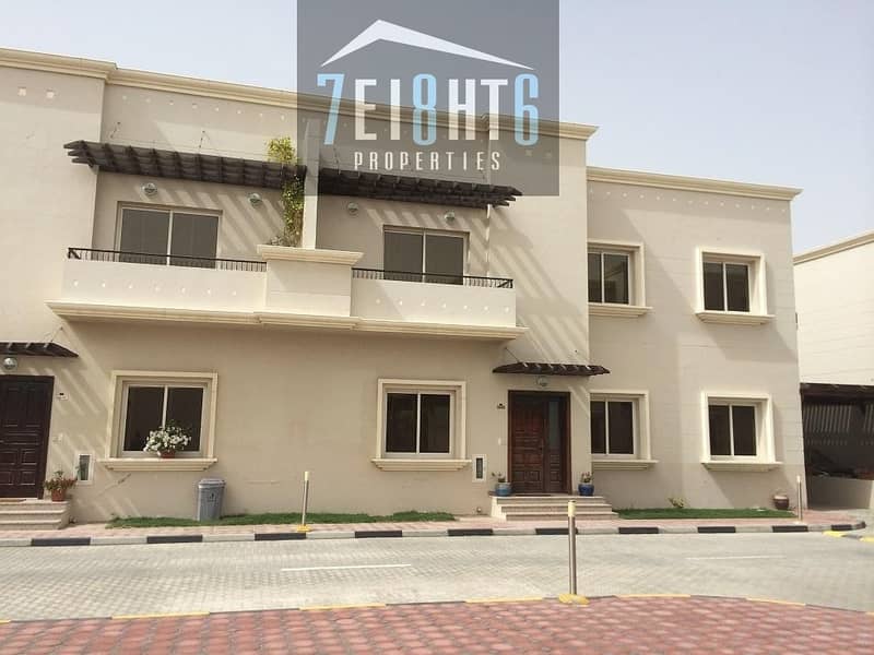 9 Amazing facilities: 5 b/r villa + maids room + swimming pool + gym + childrens park + private garden for rent in Barsha