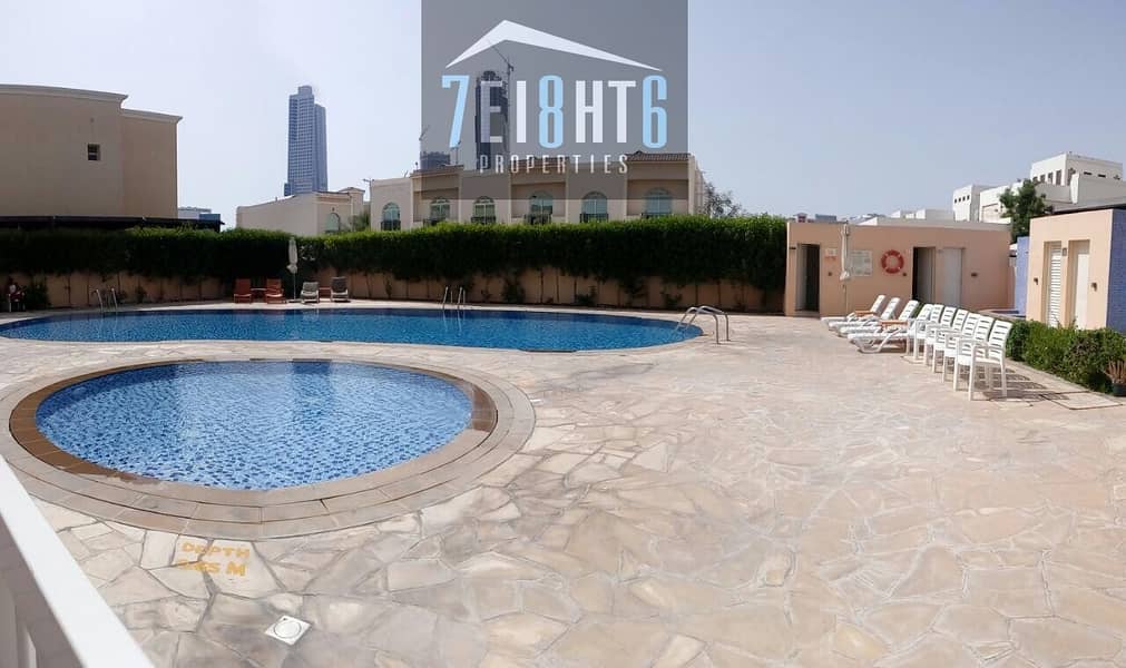Amazing facilities: 5 b/r villa + maids room + swimming pool + gym + childrens park + private garden for rent in Barsha
