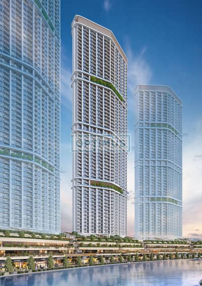 布卡德拉社区， 迪拜 2 卧室公寓待售 - A6_DIMOND TOWER_CANAL SIDE_DAY VIEW_RENDER. jpg