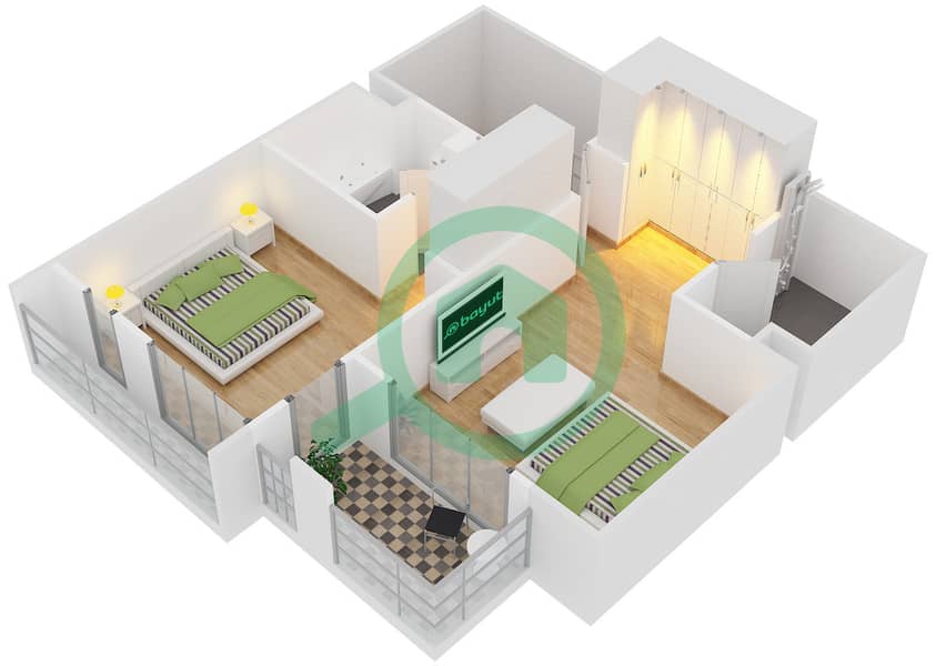 Floor Plans For Type 2 Duplex 2 Bedroom Apartments In Mudon