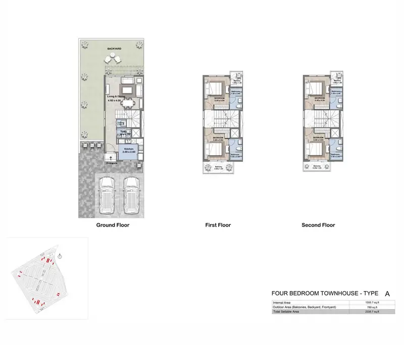 4 BR floor plan