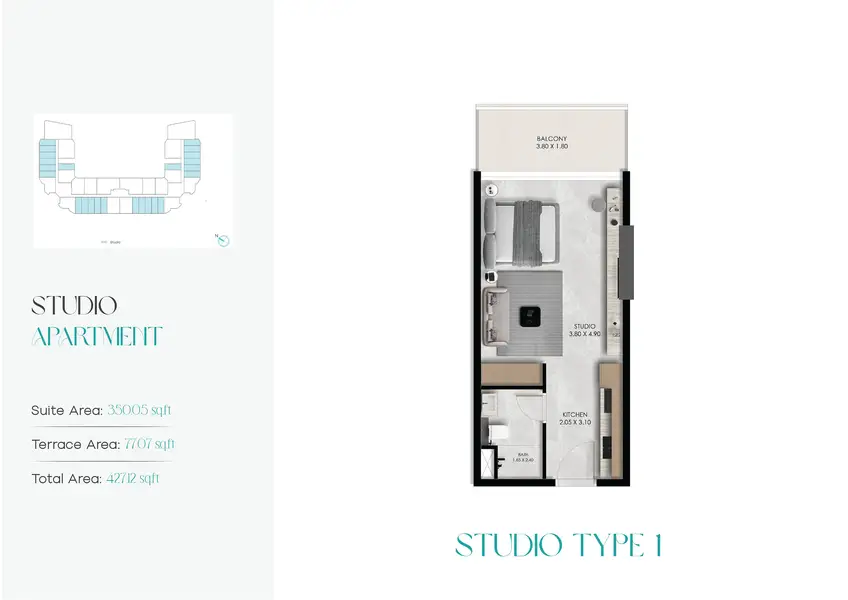 0 BR floor plan
