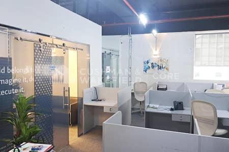 Office for Rent in Business Bay, Dubai - Fully Fitted and Partitioned Office | 1 Parking