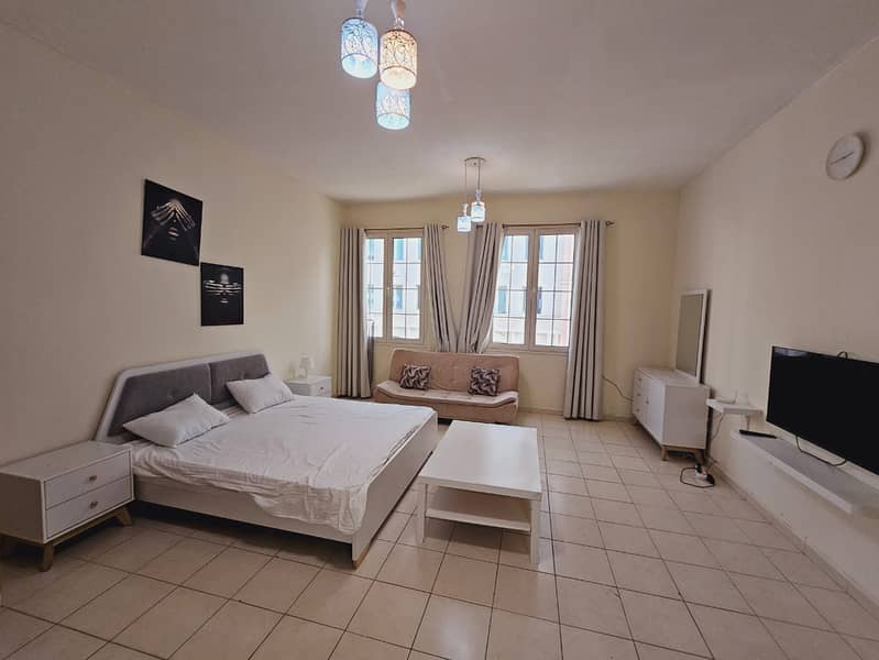 Near Dragon Mart || Amazing Fully Furnished Studio || Near Bus Station || Pay Monthly Rent