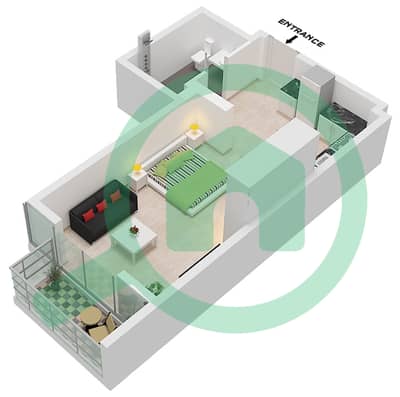 Арт Бэй - Апартамент Студия планировка Тип/мера A / UNIT 20 FLOOR 3-10
