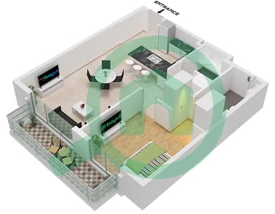 Арт Бэй - Апартамент 1 Спальня планировка Тип/мера B / UNIT 12 FLOOR 3-10