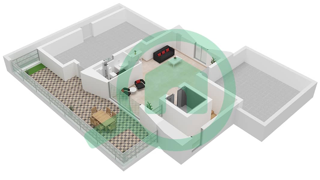 المخططات الطابقية لتصميم النموذج CHAMFERED فیلا 4 غرف نوم - بالميرا Second Floor interactive3D
