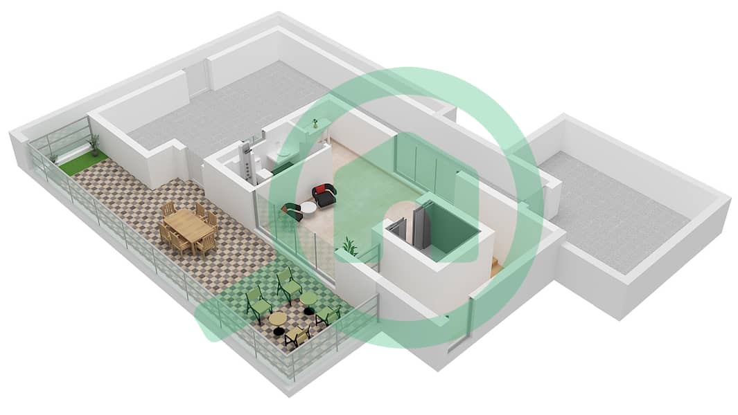 المخططات الطابقية لتصميم النموذج CLASSICAL فیلا 4 غرف نوم - بالميرا Second Floor interactive3D