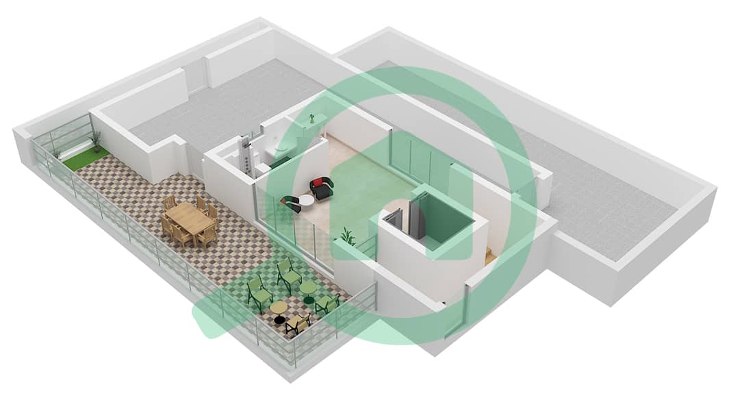 Palmiera - 4 Bedroom Villa Type CONTEMPORARY Floor plan Second Floor interactive3D