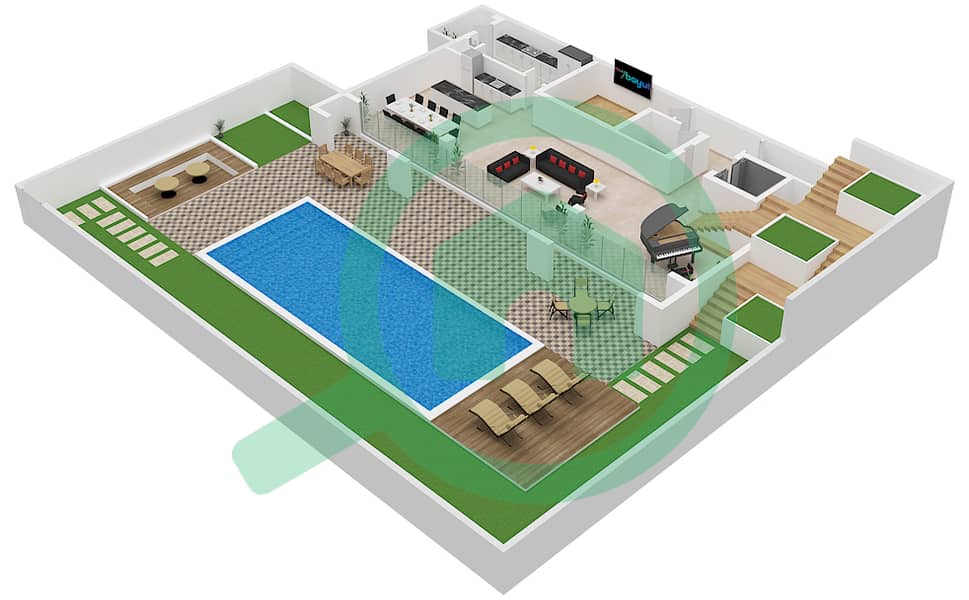 Basement Palmiera - 5 Bedroom Villa Type CLASSICAL 1 Floor plan Basement interactive3D