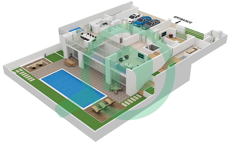 Ground Floor Palmiera - 5 Bedroom Villa Type CLASSICAL 1 Floor plan Ground Floor interactive3D