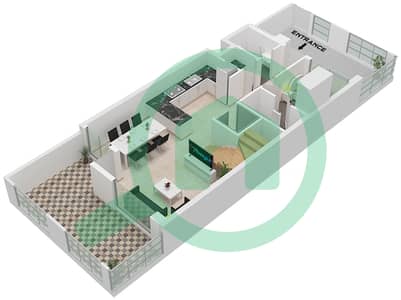 Cluster A - 4 卧室联排别墅类型A FLOOR GROUND-2戶型图