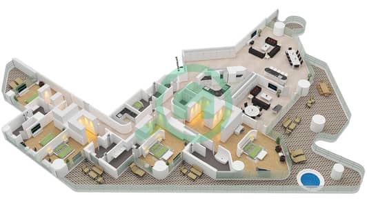 Eywa Tower - 5 Bedroom Apartment Type/unit A / UNIT 02 FLOOR 14 Floor plan