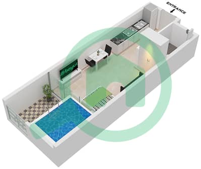 المخططات الطابقية لتصميم النموذج B شقة استوديو - سمانا ميكونوس