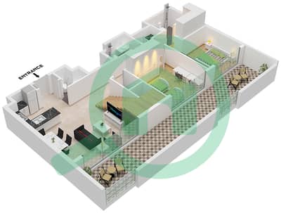 Cluster B - 4 卧室公寓类型B FLOOR 7,8戶型图