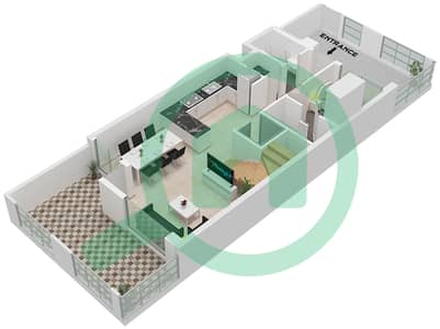 Cluster B - Таунхаус 4 Cпальни планировка Тип A