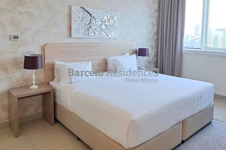 1 Bedroom Flat for Rent in Dubai Marina, Dubai - One Brdroom Deluxe_Bedroom. jpg